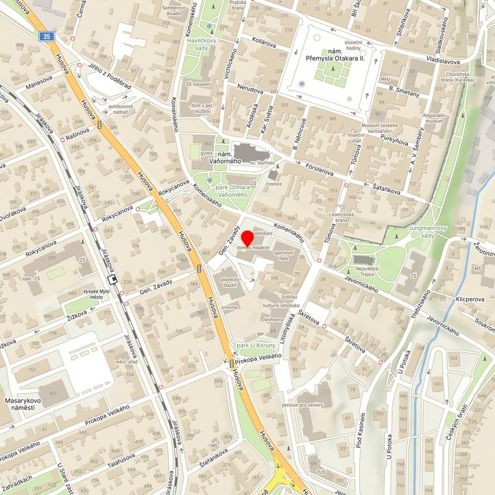 Mapa školy z Mapy.cz