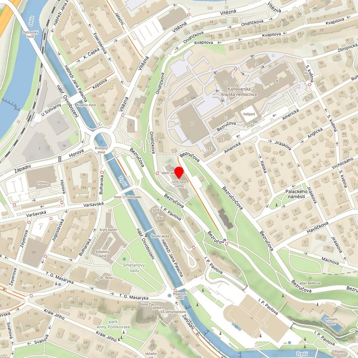 Mapa školy z Mapy.cz