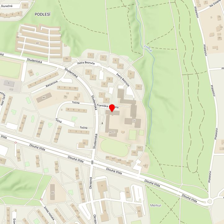 Mapa školy z Mapy.cz