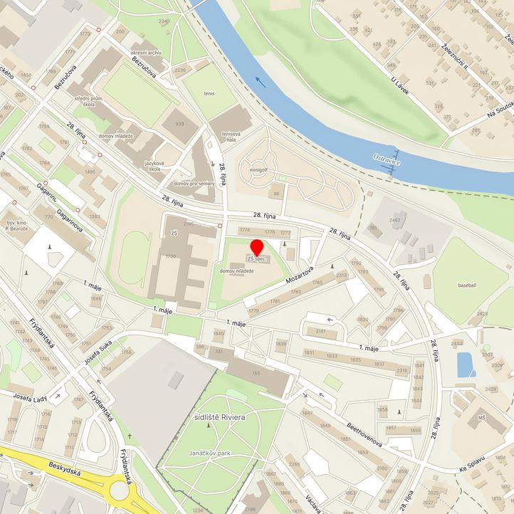 Mapa školy z Mapy.cz