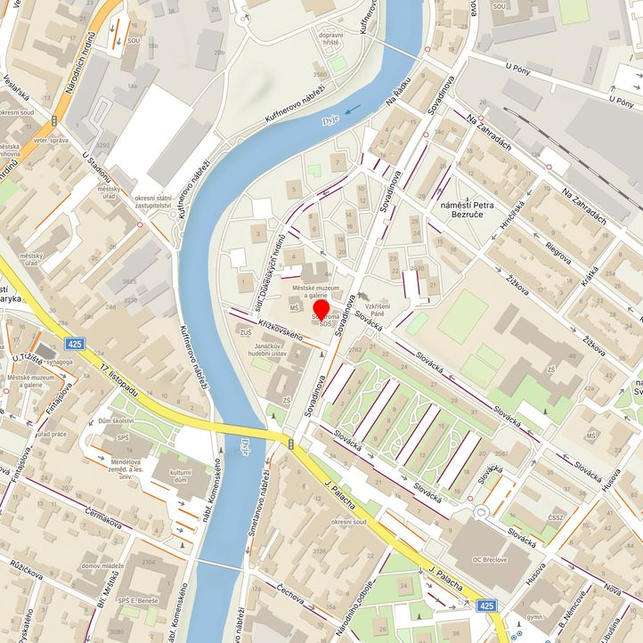 Mapa školy z Mapy.cz