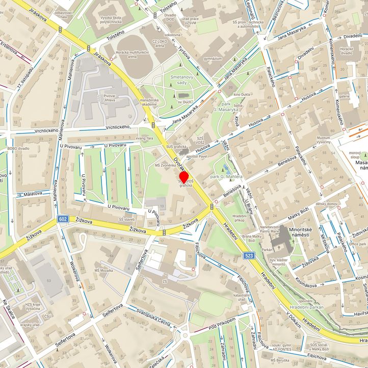 Mapa školy z Mapy.cz