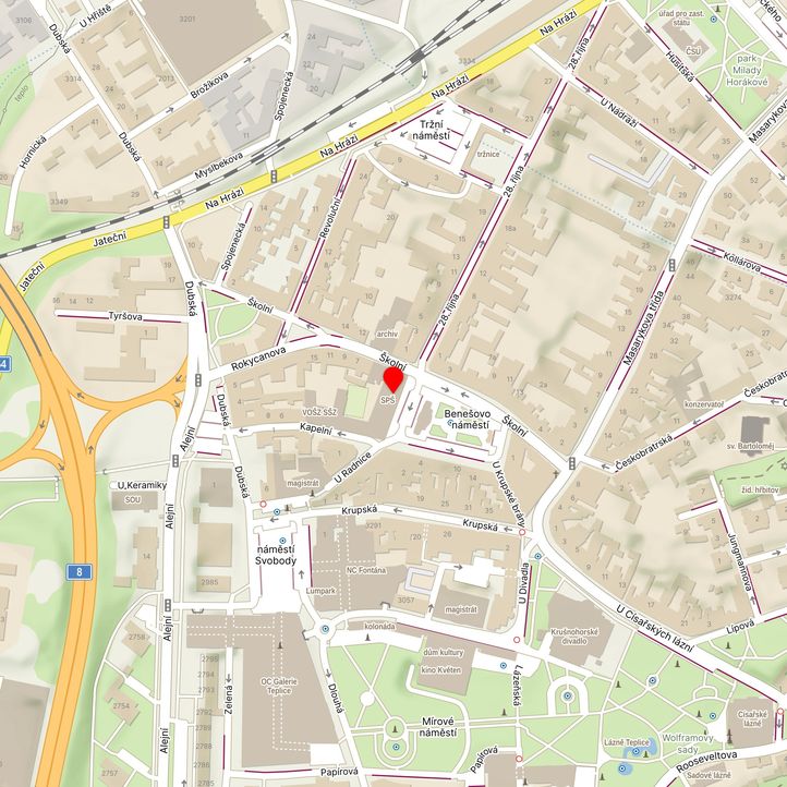 Mapa školy z Mapy.cz