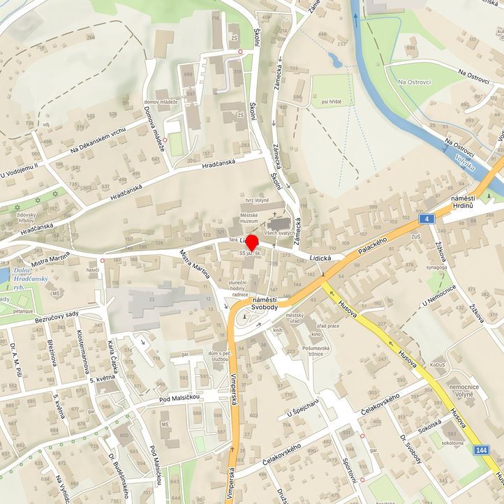 Mapa školy z Mapy.cz