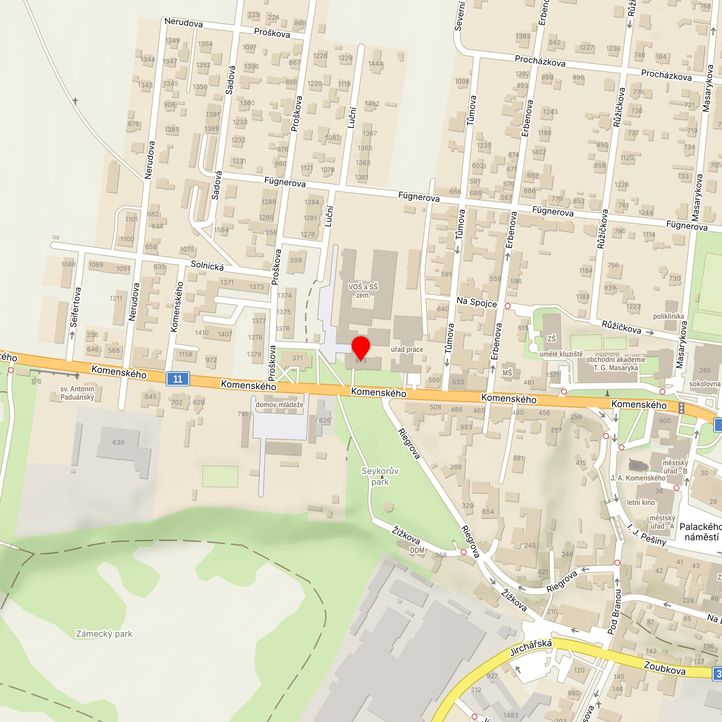 Mapa školy z Mapy.cz