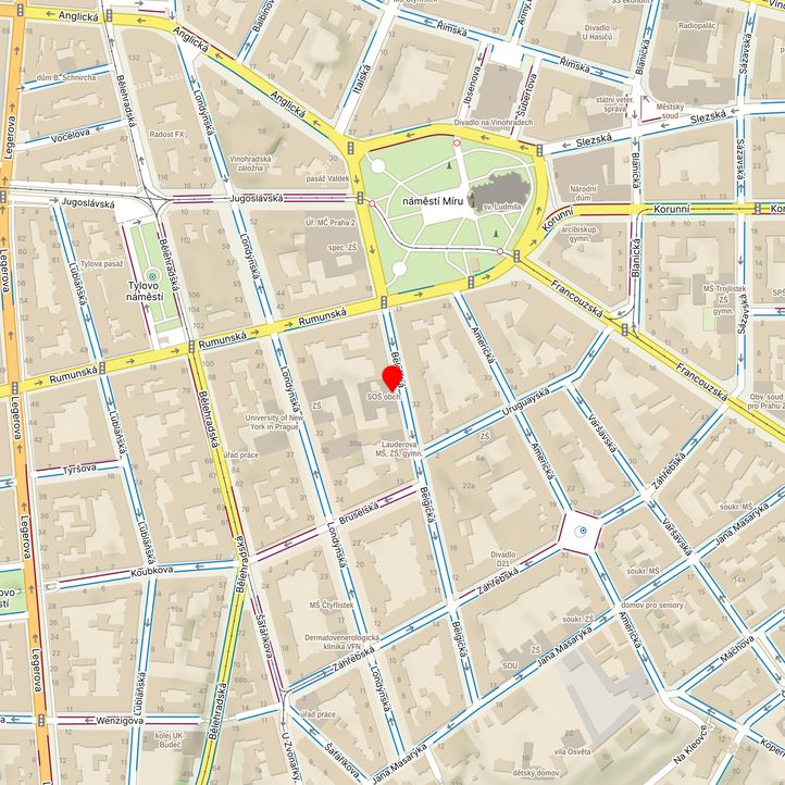 Mapa školy z Mapy.cz