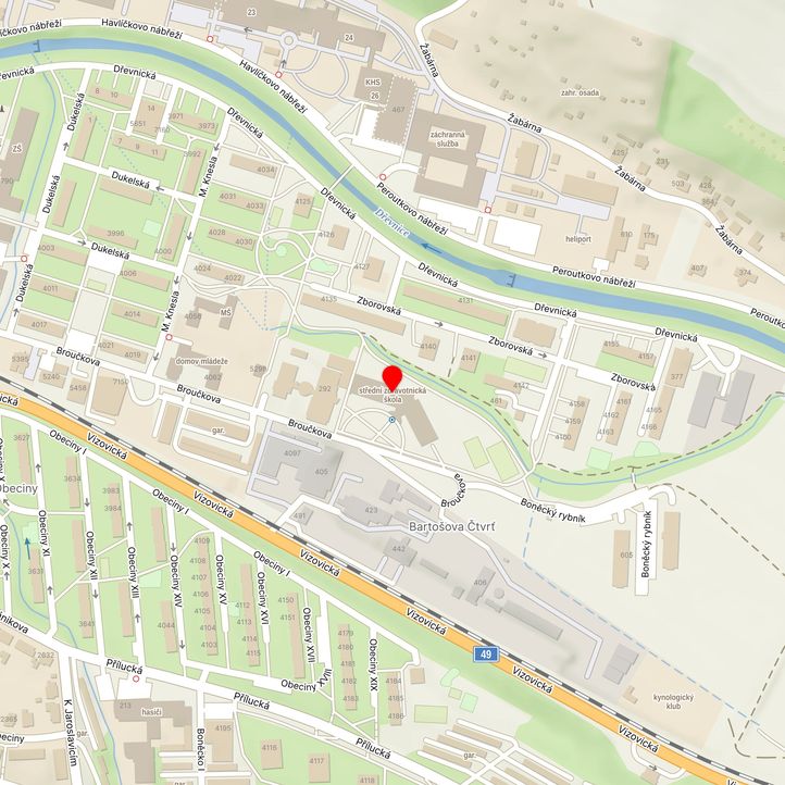 Mapa školy z Mapy.cz