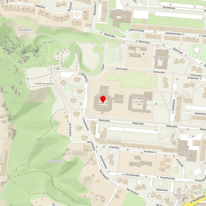 Mapa školy z Mapy.cz