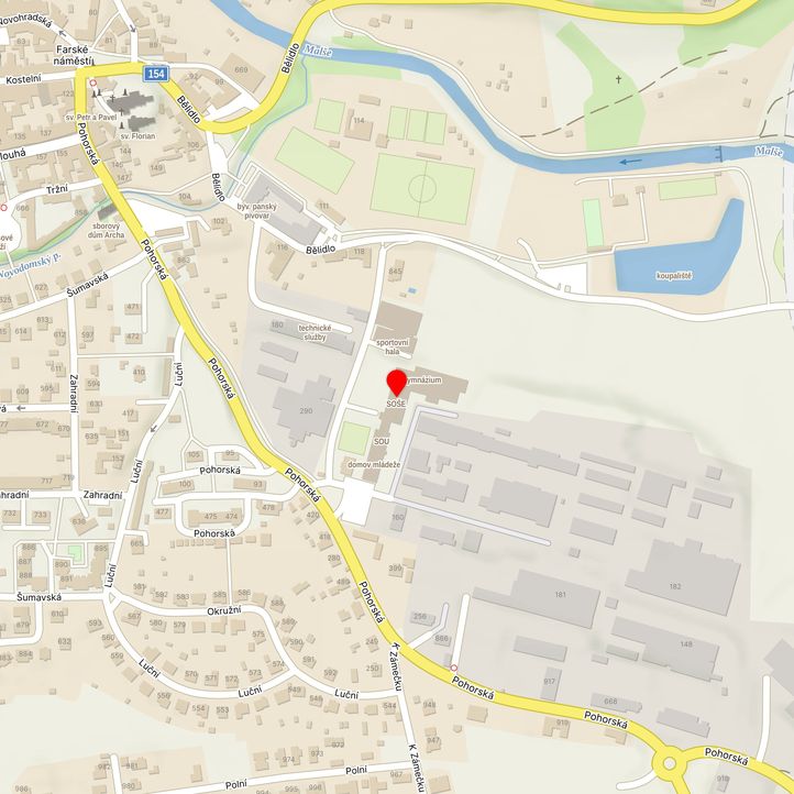 Mapa školy z Mapy.cz