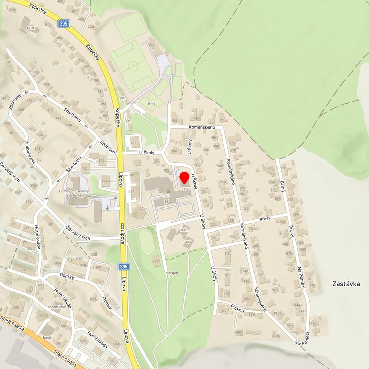 Mapa školy z Mapy.cz