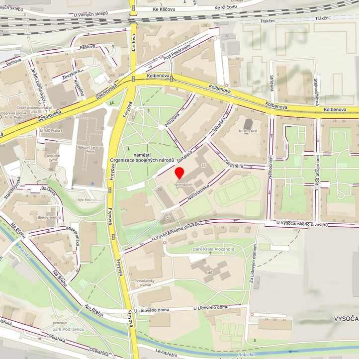 Mapa školy z Mapy.cz