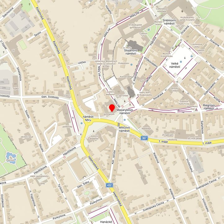 Mapa školy z Mapy.cz