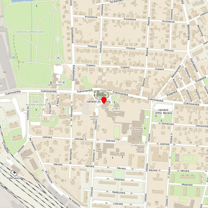 Mapa školy z Mapy.cz