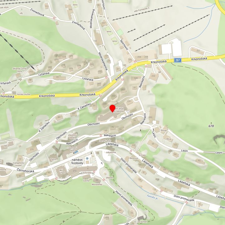 Mapa školy z Mapy.cz