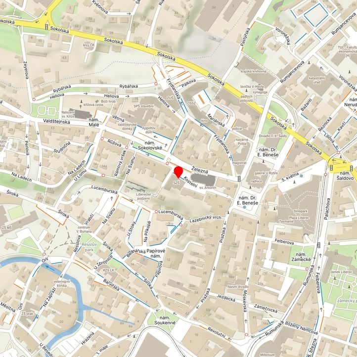 Mapa školy z Mapy.cz