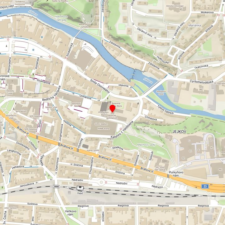 Mapa školy z Mapy.cz