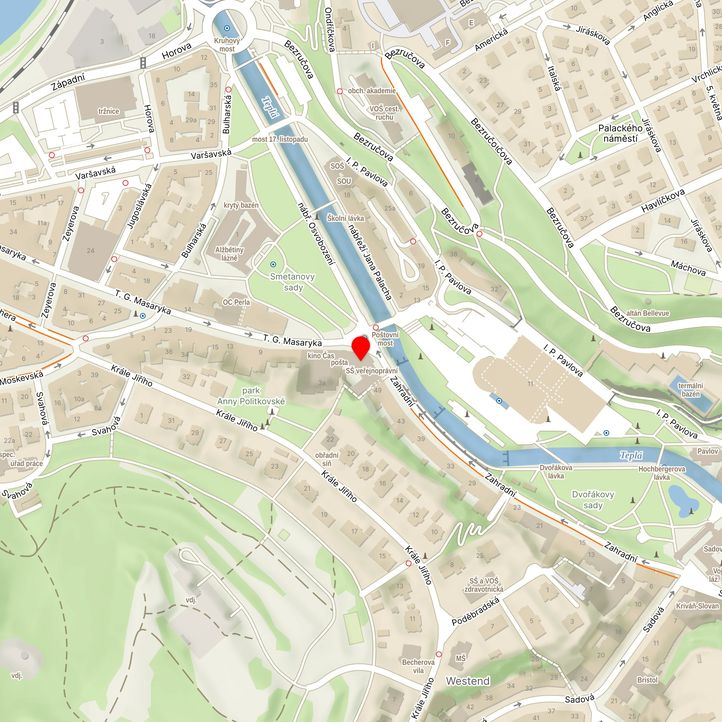 Mapa školy z Mapy.cz