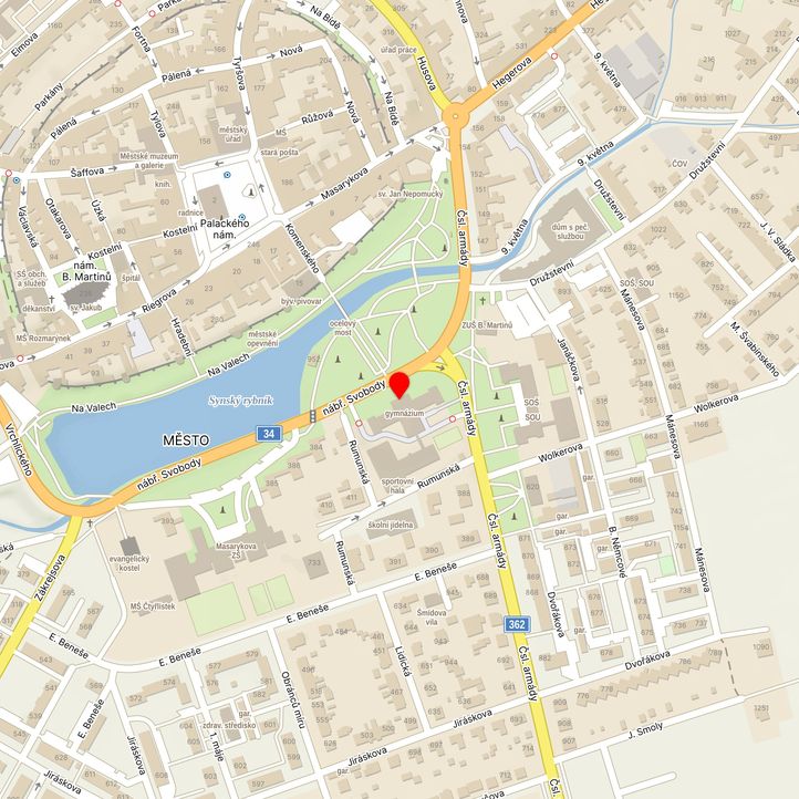 Mapa školy z Mapy.cz