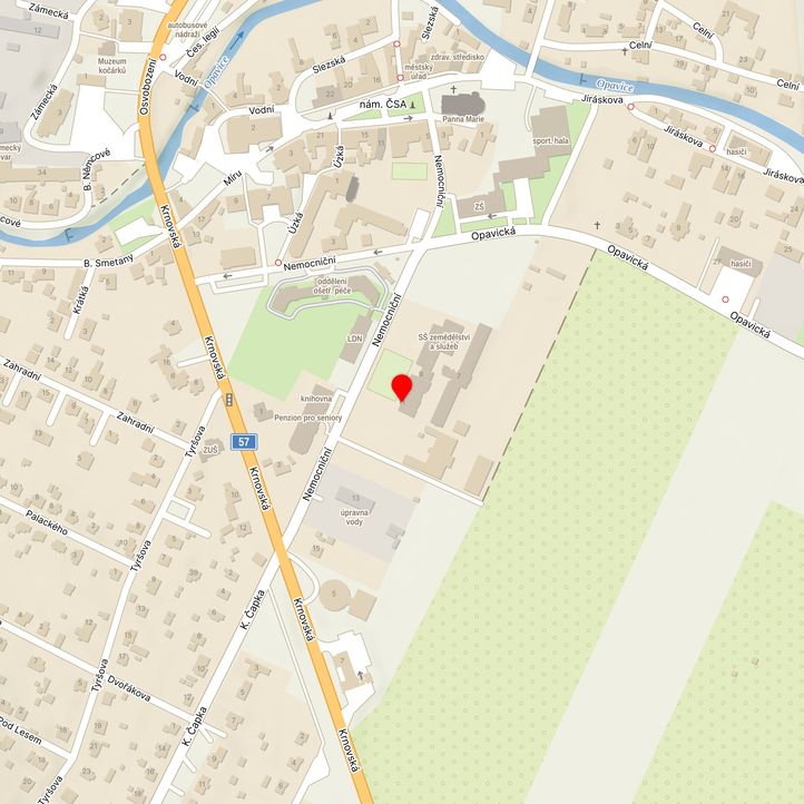 Mapa školy z Mapy.cz