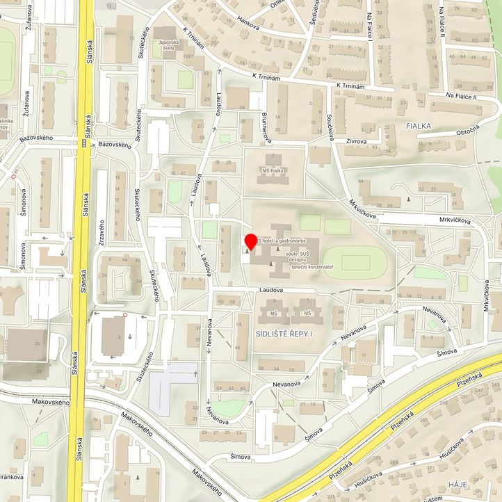 Mapa školy z Mapy.cz