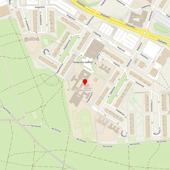 Mapa školy z Mapy.cz