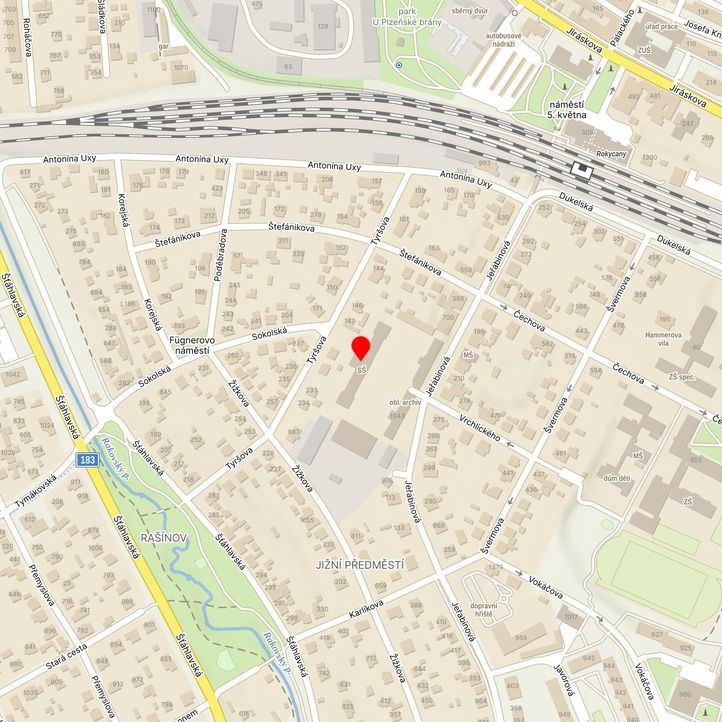 Mapa školy z Mapy.cz