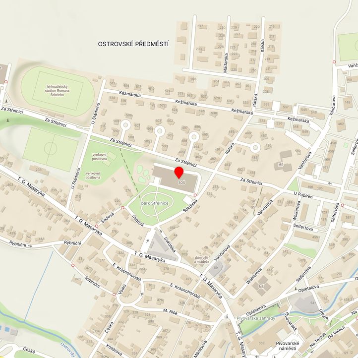 Mapa školy z Mapy.cz