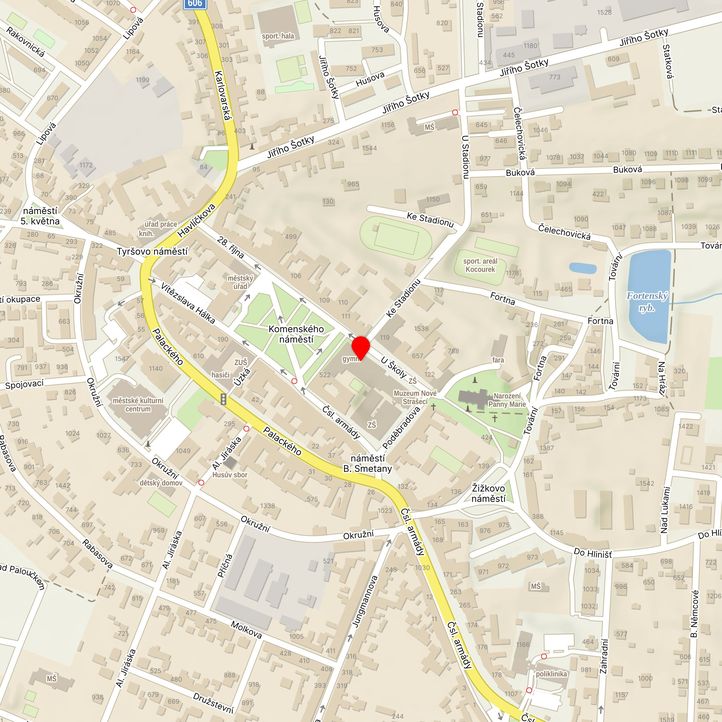 Mapa školy z Mapy.cz
