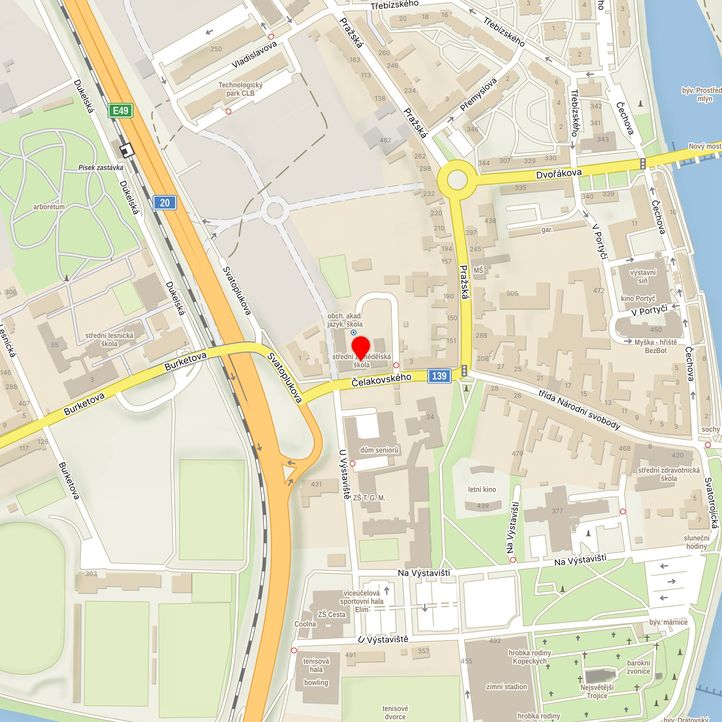 Mapa školy z Mapy.cz