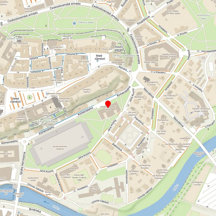 Mapa školy z Mapy.cz