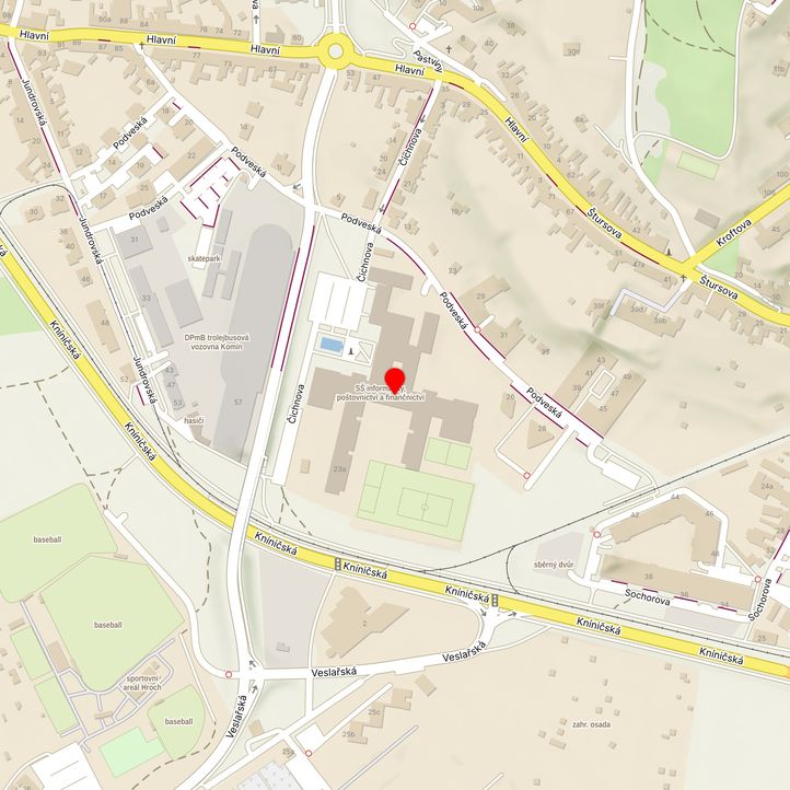 Mapa školy z Mapy.cz