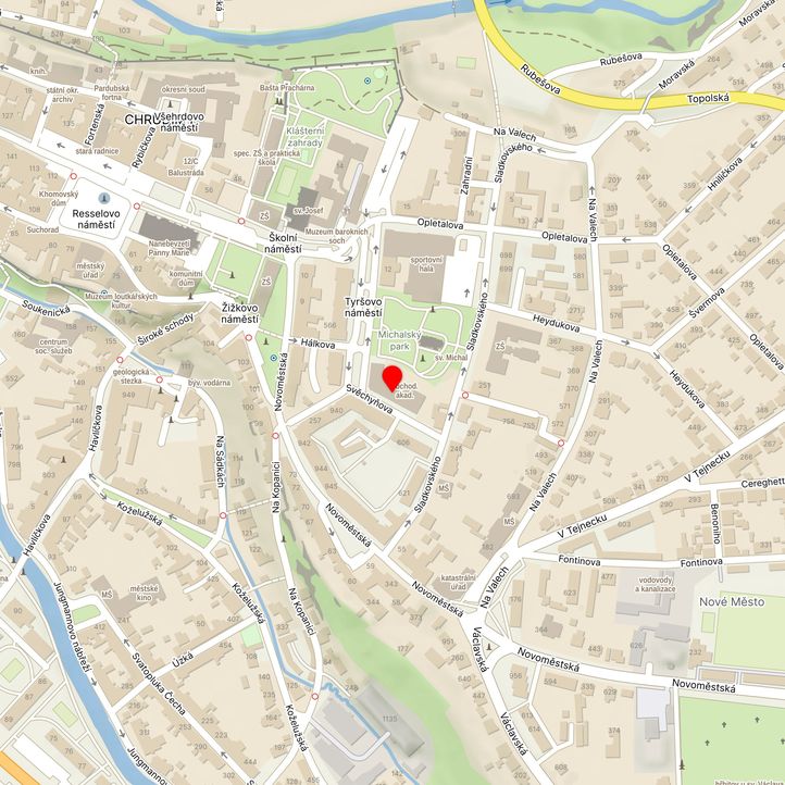 Mapa školy z Mapy.cz