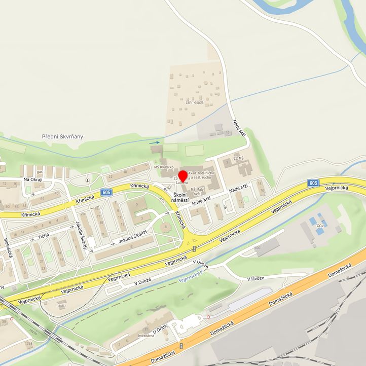 Mapa školy z Mapy.cz