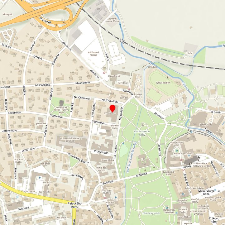 Mapa školy z Mapy.cz