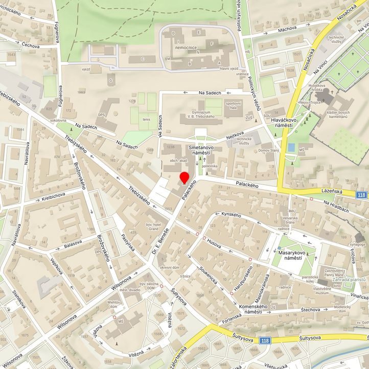 Mapa školy z Mapy.cz