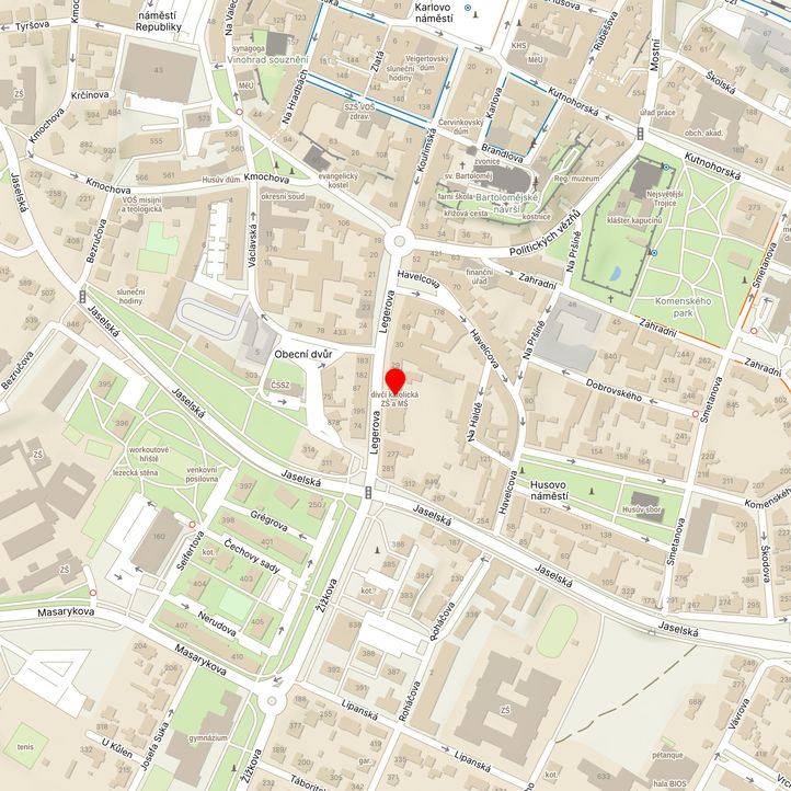 Mapa školy z Mapy.cz