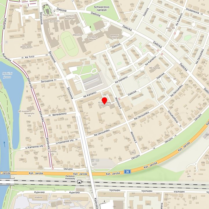 Mapa školy z Mapy.cz