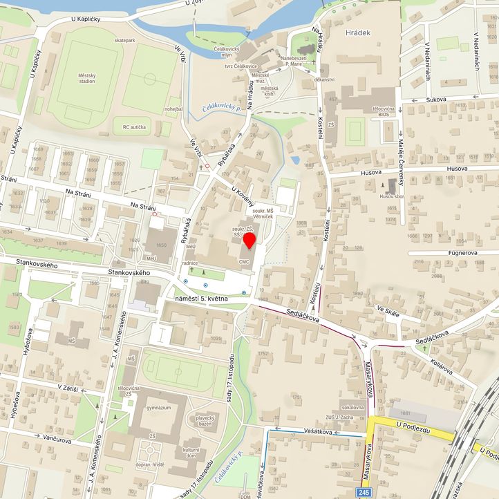 Mapa školy z Mapy.cz