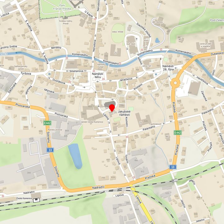 Mapa školy z Mapy.cz