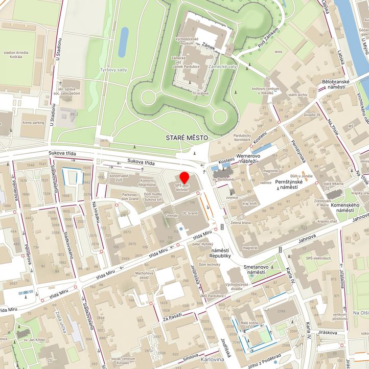 Mapa školy z Mapy.cz