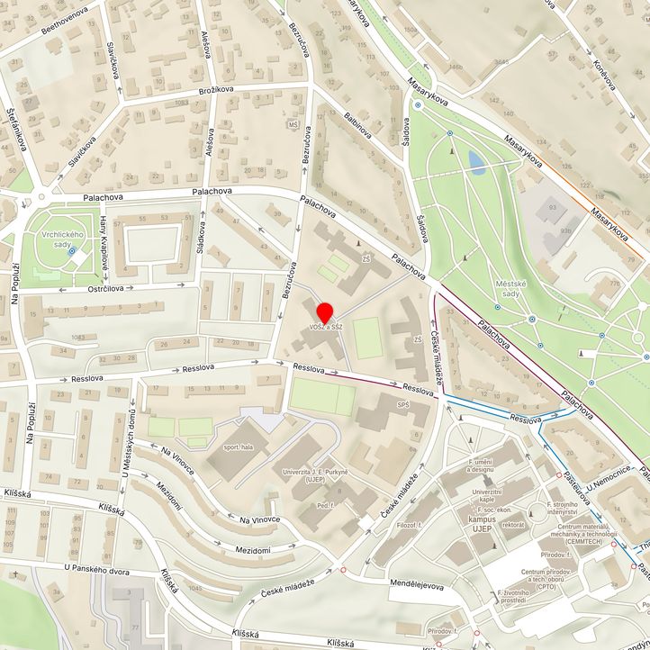 Mapa školy z Mapy.cz