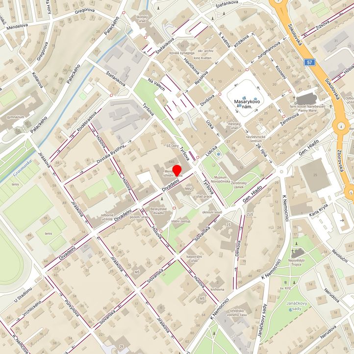 Mapa školy z Mapy.cz