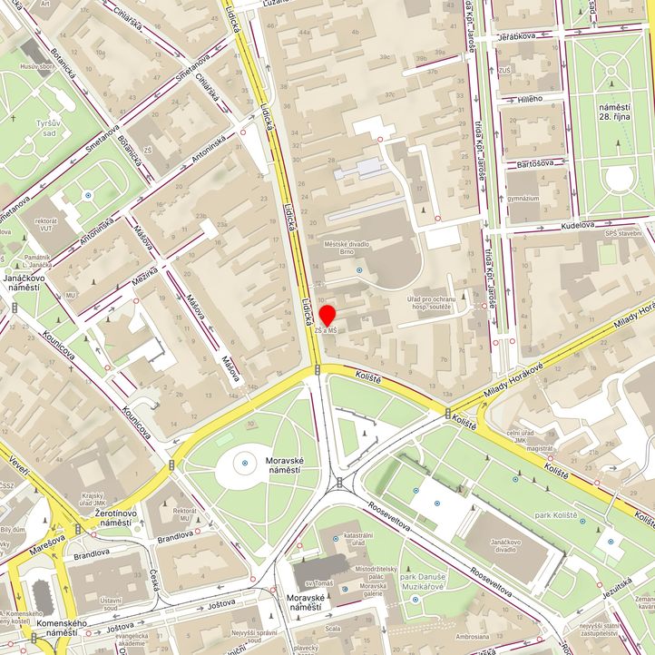 Mapa školy z Mapy.cz