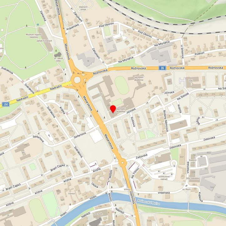 Mapa školy z Mapy.cz