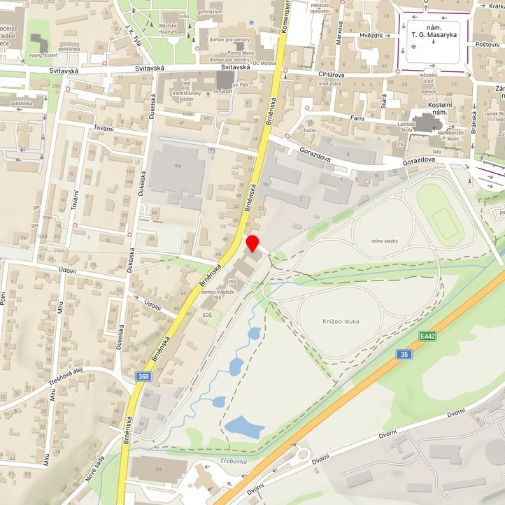 Mapa školy z Mapy.cz