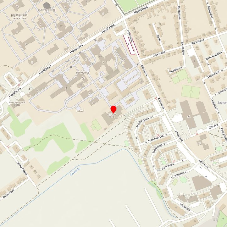 Mapa školy z Mapy.cz