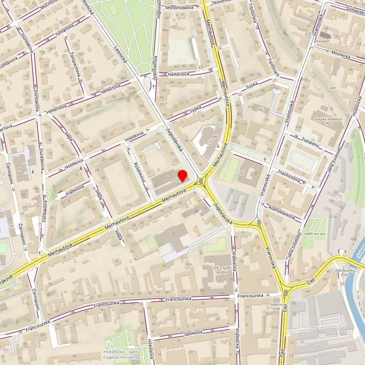 Mapa školy z Mapy.cz