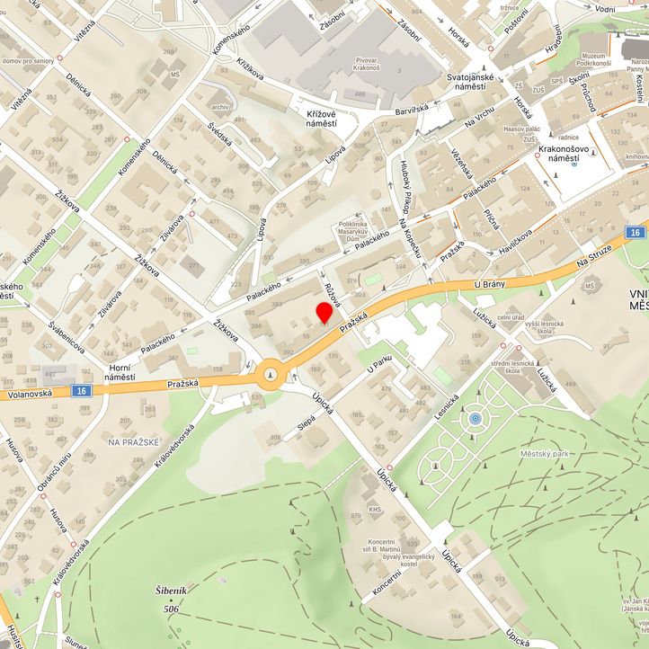 Mapa školy z Mapy.cz