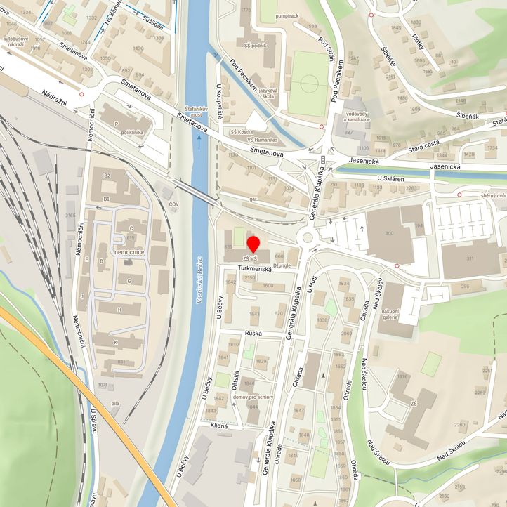 Mapa školy z Mapy.cz