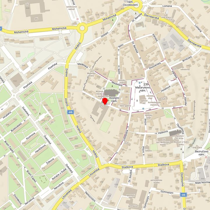 Mapa školy z Mapy.cz